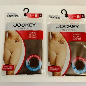 Jockey Essentials Small Brown Seamfree No Chafe Slipshort 2 packs